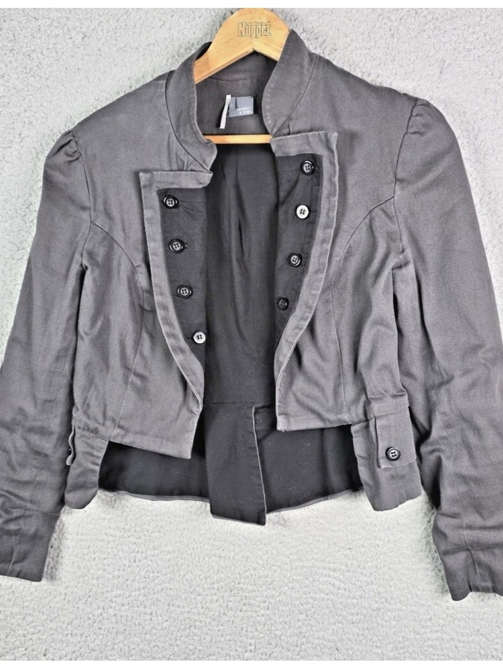 Sparkle & Fade Charcoal Cropped
Military-Inspired Blazer